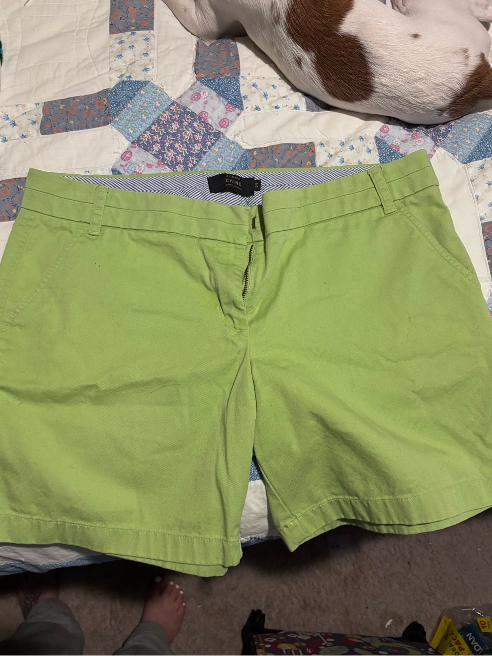 J. Crew Lime Green Chino Shorts